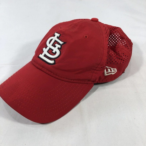 St. Louis Cardinals New Era Hat Cap 9TWENTY Adjustable Red Strap Back One Size - Picture 3 of 16